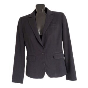 BANANA REPUBLIC Classic button down  Navy Blue pinstriped lined Blazer Size 4